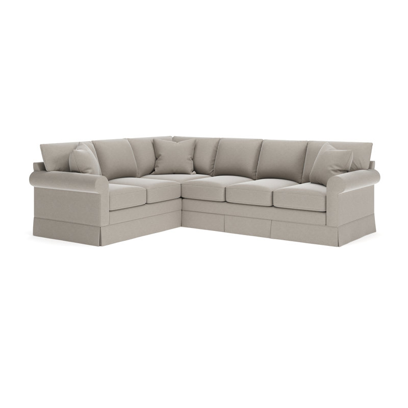 Canapé modulaire rembourré de 115 po avec coussins en mélange de duvet et pièces en mousse 115 po Friedman