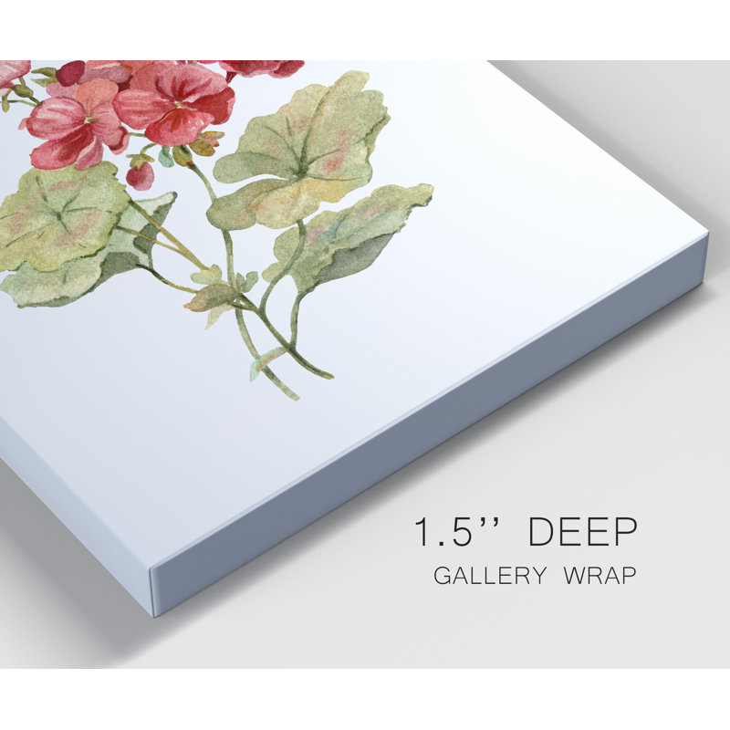 «Scarlet Geranium», reproduction d'impression sur toile tendue, H 36 po x l 24 po x P 1 po