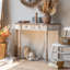 Console rectangulaire en bois massif blanc