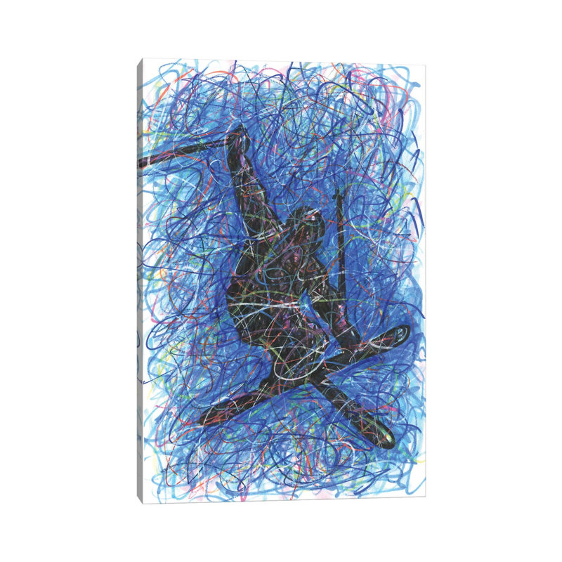 Skiing Trick by Kitslam - Gallery-Wrapped Canvas Giclée on Canvas, No Frame, 20.32 cm H x 30.48 cm W
