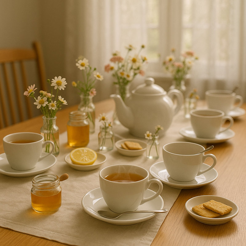 Argon Tableware - Classic Teacup & Saucer - 200ml - White