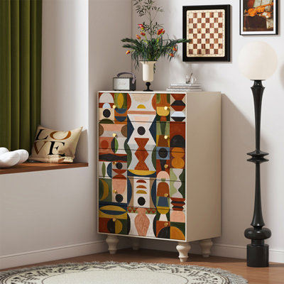 Commode d'appoint avec cinq tiroirs Retro