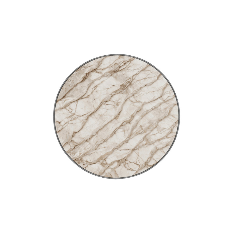 Machine Washable Gray Area Rug, Round 8'