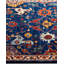 Tapis de couloir noué à la main de conception unique Serapi - bleu marine, 2 pi 8 po x 9 pi 9 po