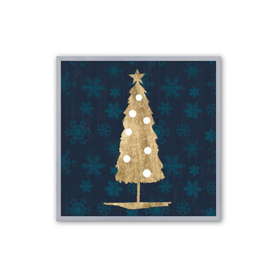 Arbre des Fêtes avec imprimé bleu marine II