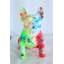 Statue de bouledogue français en résine colorée Nifao - Figurine pour chien peinte à la main Pop Art