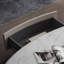 Table basse ovale en marbre clair de luxe-464079323