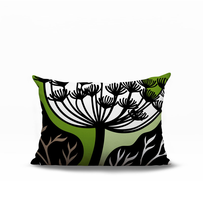 Oreiller rectangulaire réversible intérieur / extérieur Alimi, Chartreuse, Rectangle H 18 po x l 25 po