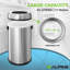Poubelle intérieure commerciale en acier inoxydable 17 gallons