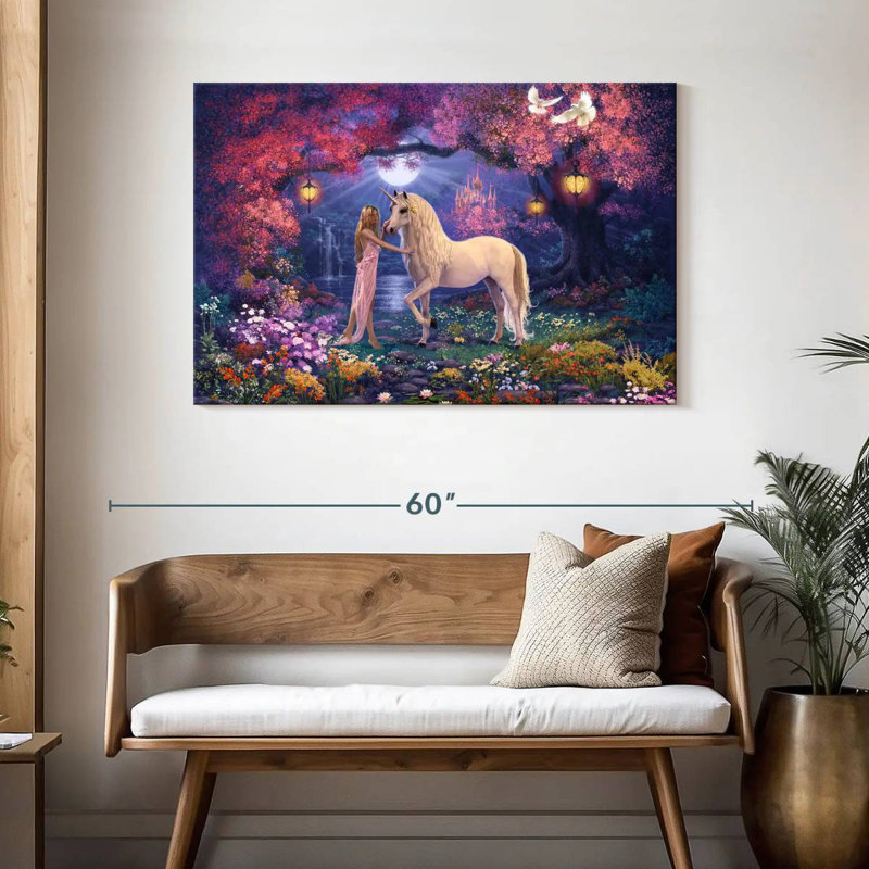 Kelan Unicorn Garden II, H 30 po x l 45 po