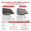 Store fixe Awntech Houstonian à fermeture latérale, 142 cm (L) x 61 cm (H) x 61 cm (P), noir-122850711-122850715-122850716