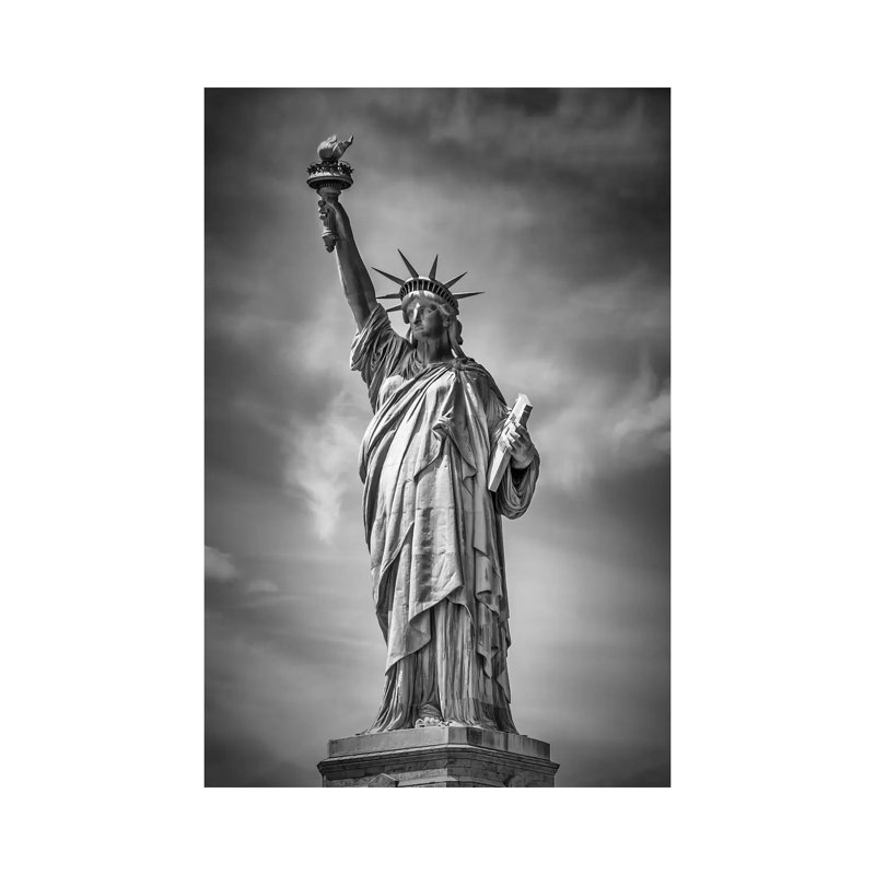 New York City Statue Of Liberty by Melanie Viola - Wrapped Canvas Print, 20.32 cm H x 30.48 cm W