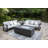 Andes 66" Outdoor Concrete Fire Table with Built-In Hidden Propane Tank Storage 45,000 BTU - Includes Lava Rocks & PVC Cover-88957640