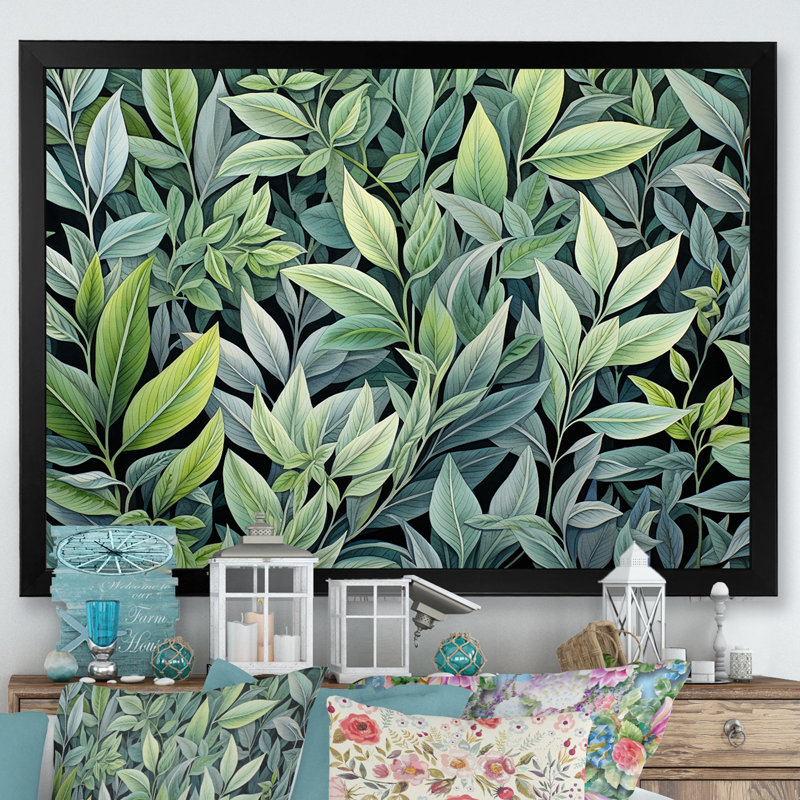 Herbes, sauge, sagesse 2, art floral, Cadre d'angle fermé noir, H 12 po x l 20 po x P 1 po