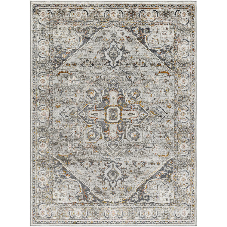 Mikel Traditional Dark Gray Area Rug