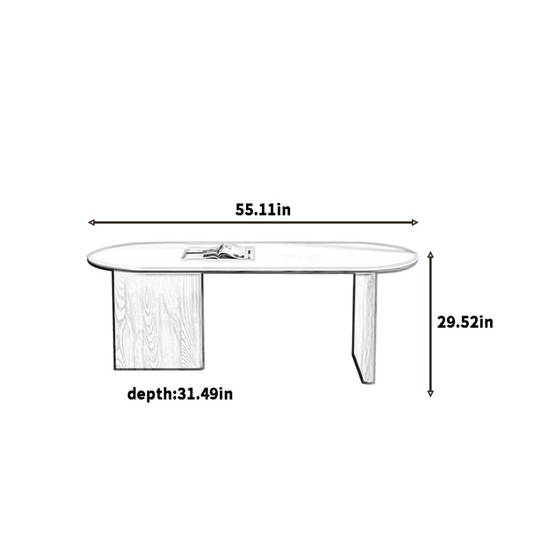 Table de salle à manger style rétro français, H 29,52 po x L 55,11 po x l 31,49 po