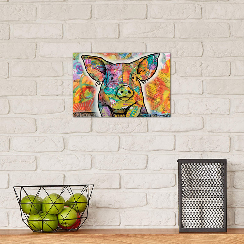 The Pig by Dean Russo - Wrapped Canvas Print, 152.5 cm H x 101.5 cm W