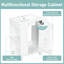 Meuble-lavabo de salle de bain rétro classique de 24,19 po avec lavabo, structure en bois massif, quincaillerie élégante, espace sous le lavabo, finition avec trop-plein, charnières, rangement latéral ouvert, trous de robinet pré-percés-1357251419