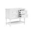 Meuble-lavabo de salle de bain 36 po - Blanc, structure en bois massif, 4 tiroirs, lavabo encastré en céramique, rangement fonctionnel avec lavabo 36 po, tablette spacieuse-1226233337