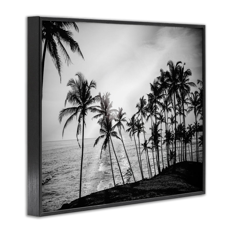 Le soleil se couche à San Diego, estampe numérique, design par Susan Jill, H 11 po x l 14 po, Giclée encadrée noir minuit