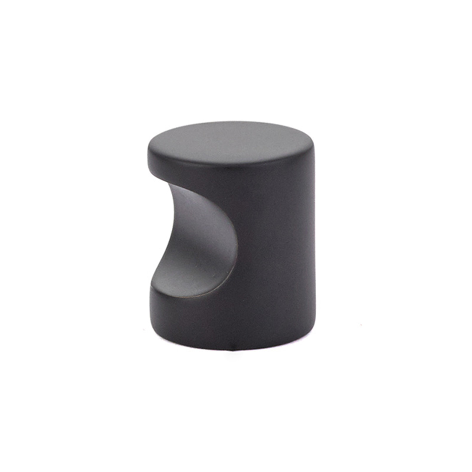 Cylindrical Knob Knob, Flat Black, 0.88"