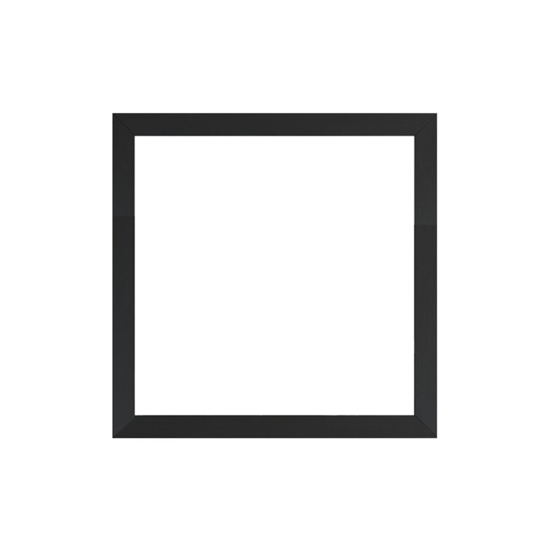 Wood Flat Wall Mirror, Black