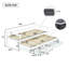 Daybed With Extendable Single To Double Bed, Rolling Trundle & 2 MDF Drawers – Solid Wood Frame, White-778376895