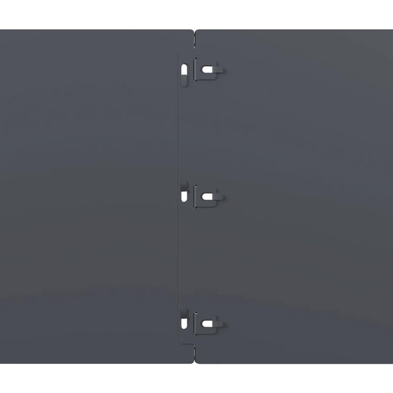 Lawn Edgings 10 Pcs Cold-Rolled Steel, Anthracite, 25cm H x 103cm W x 0.05cm D
