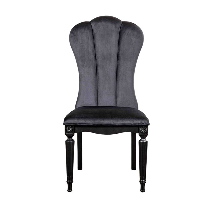Chaise de salle à manger 2 pièces Glam Style, Noir