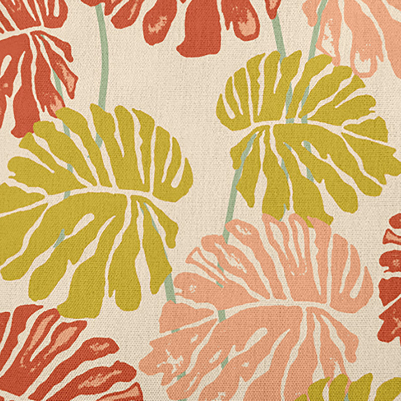 Coussin décoratif en polyester floral, H 26 po x l 26 po, Carré