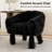 Modern Faux Fur Accent Chair With Solid Wood Frame, Comfy Living Chair, Cozy Furry Lounge Chair, Upholstered Armchair For Living Room, Bedroom, Vanity, Reading Nook, Black-2047217399