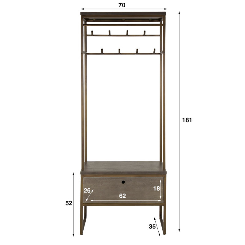 Fero Hall Tree 70cm Wide