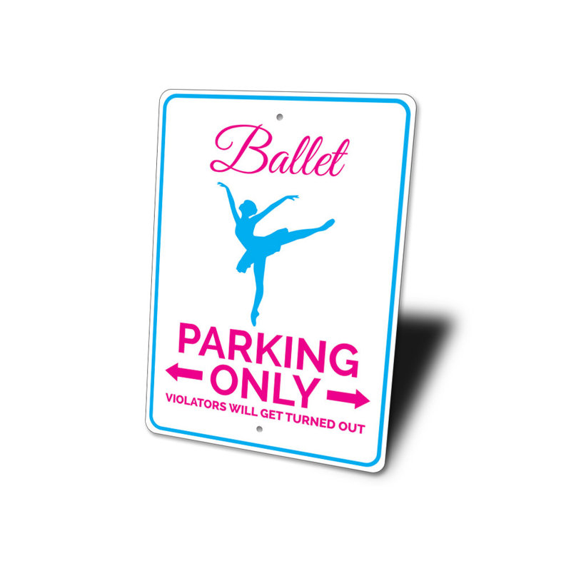 Enseigne de ballet en aluminium, H 12 po x l 18 po x P 0,06 po