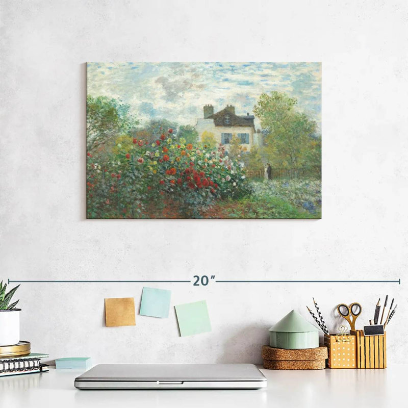 Alvord le jardin de Monet à Argenteuil 1873, H 8 po x l 12 po