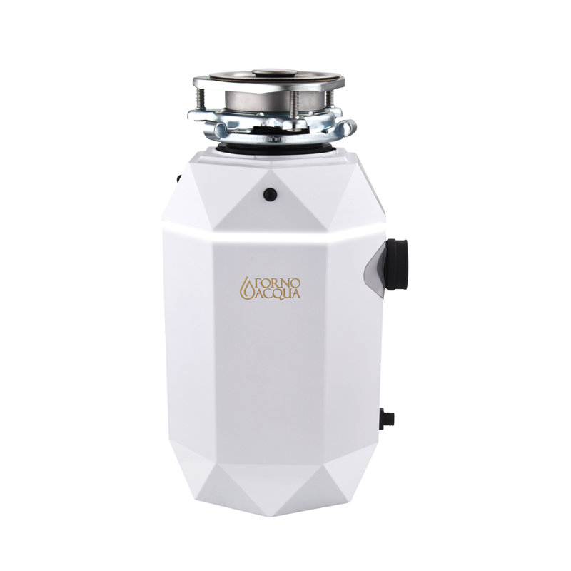 FORNO ACQUA BrightDIAMOND ,1HP Super Quiet Garbage Disposal Corded with Motion Sensor Cabinet Light & Pre-Wired Air Switch