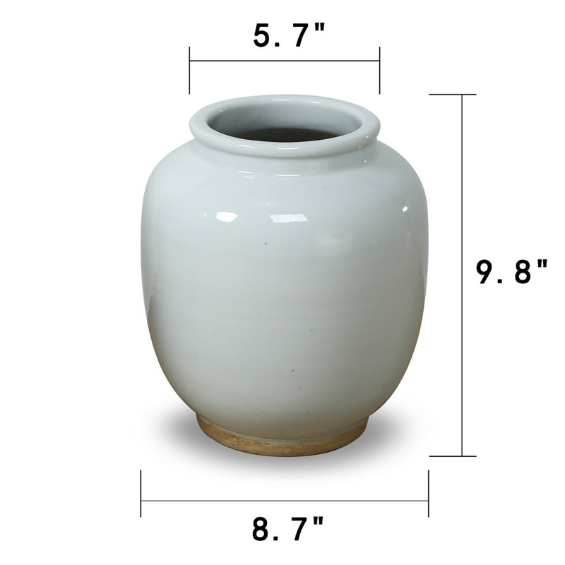 Brest Porcelain Table Vase, 10" H x 8.6" W x 8.6" D