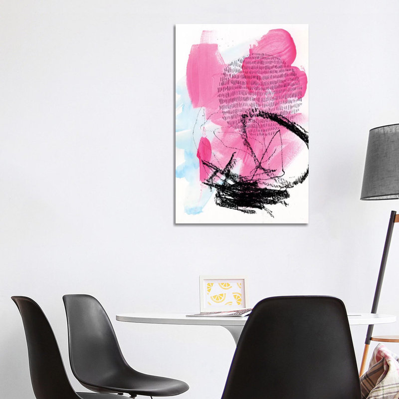 Neon Flamingos II 1 Piece Wrapped Canvas Painting, 101.6 cm H x 66.04 cm W x 3.175 cm D