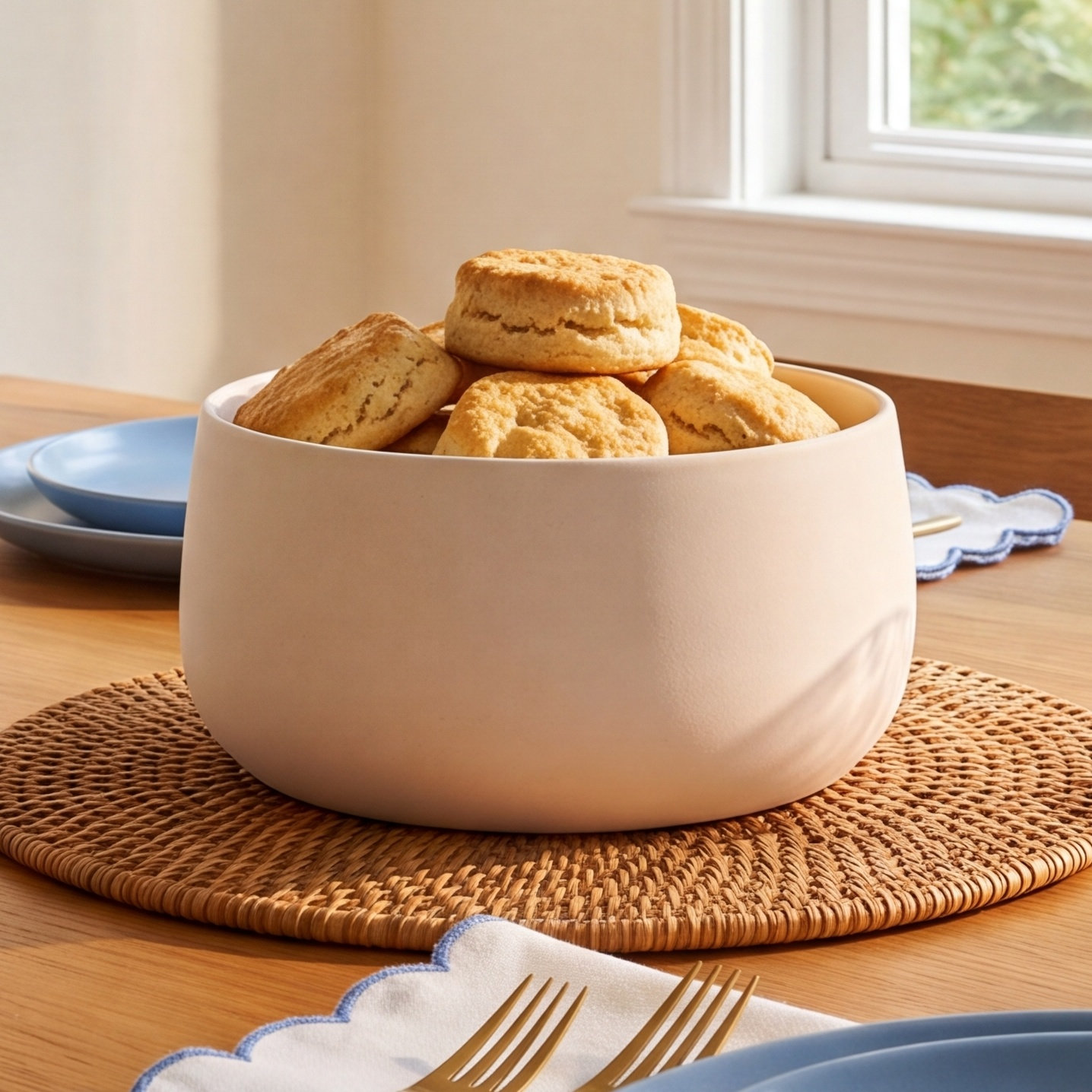Stoneware Serving Bowl | Large 120 oz, White
