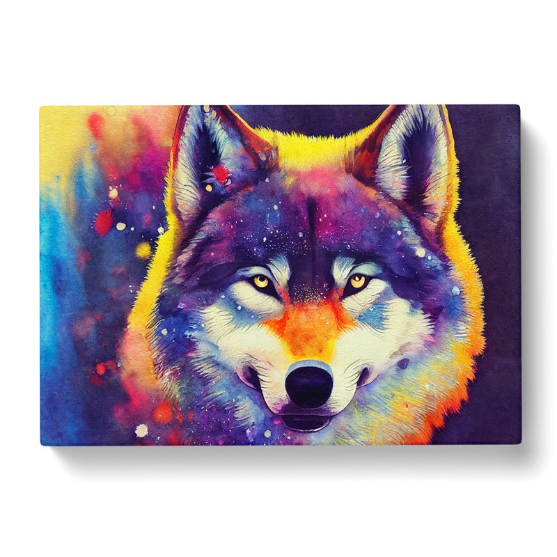 Watercolour Wolf Vol.4 Abstract - Wrapped Canvas