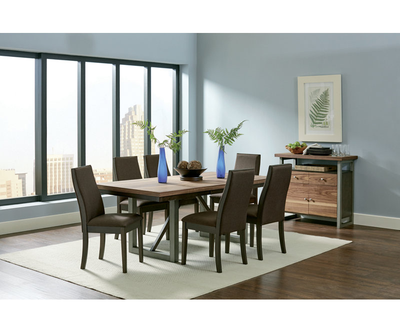 Ensemble de 2 chaises d'appoint rembourrées Damian, Chocolat, Chocolat