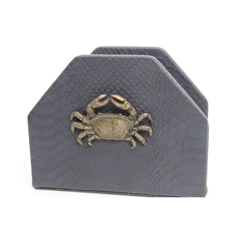 Porte-serviette crabe et peau de serpent, Blue