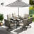 Whittlesey Rectangular Aluminum Dining Set with Cushions-408572168-408572175
