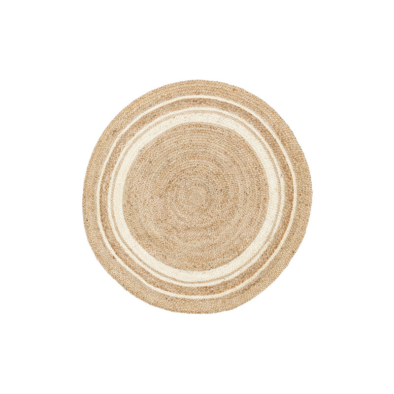 Hand Woven Jute Carpet (90 x 90 cm | 3 ft x 3 ft), 100% Jute, No Pile, 4.4 lbs/sq yd | Flat Weave, Easy to Clean with Vacuum and Spot Remover | Eco-Friendly, Durable, Perfect for Any Room