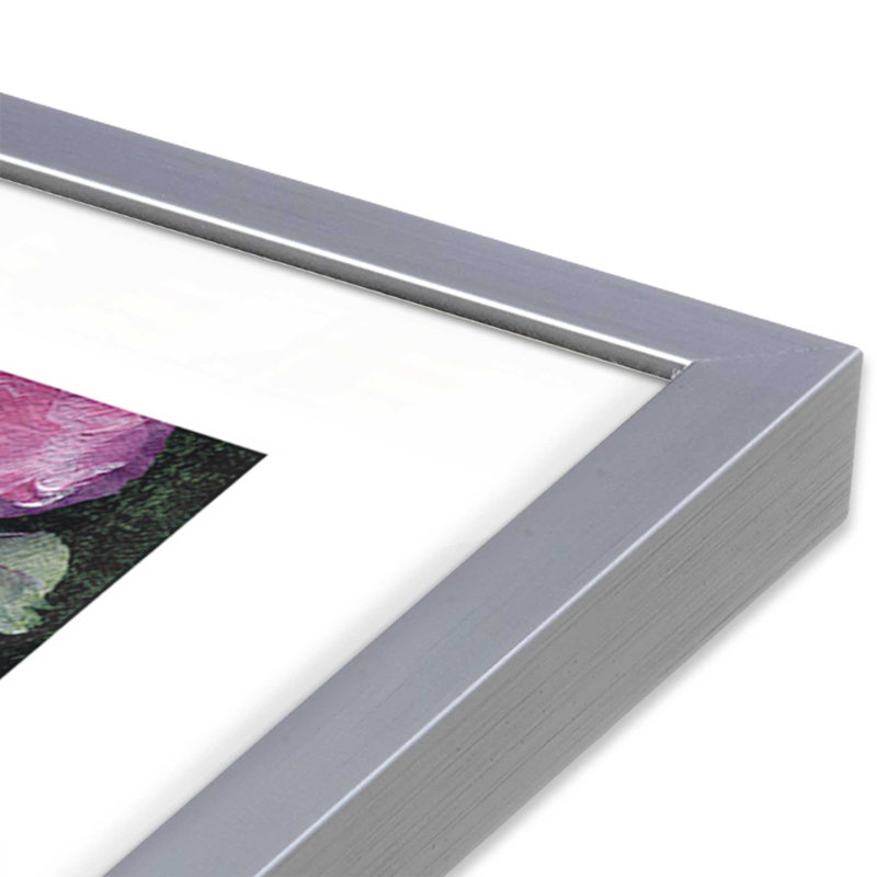 «Evening Bouquet Elegance II», reproduction , Argent argent, H 15,25 po x l 12,25 po