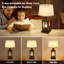 Ensemble de 2 lampes de table lanterne avec ports USB + Type-C, intensité variable à 3 voies et ampoules incluses-128943437
