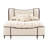 Camellia Field Upholstered Wingback Bed-109423063