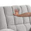 Fauteuil inclinable gris clair en chenille 1 pièce