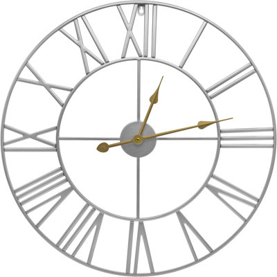 Sorbus 24" Metal Decorative Analog Round Wall Clock