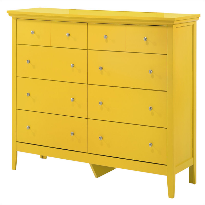 Commode de rangement jaune Cheerful pour espaces modernes, Jaune