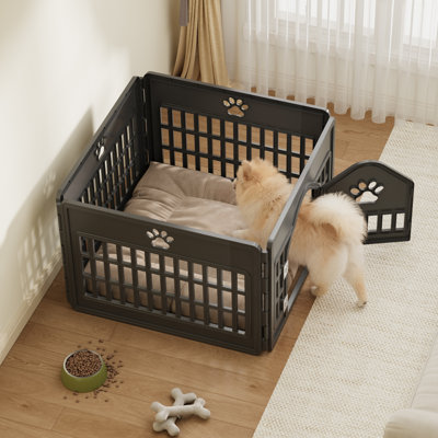 Plastic Dog Playpen, Modular Indoor Pet Fence Exercise Pen for Small and Medium Dogs, Cats, and Rabbits